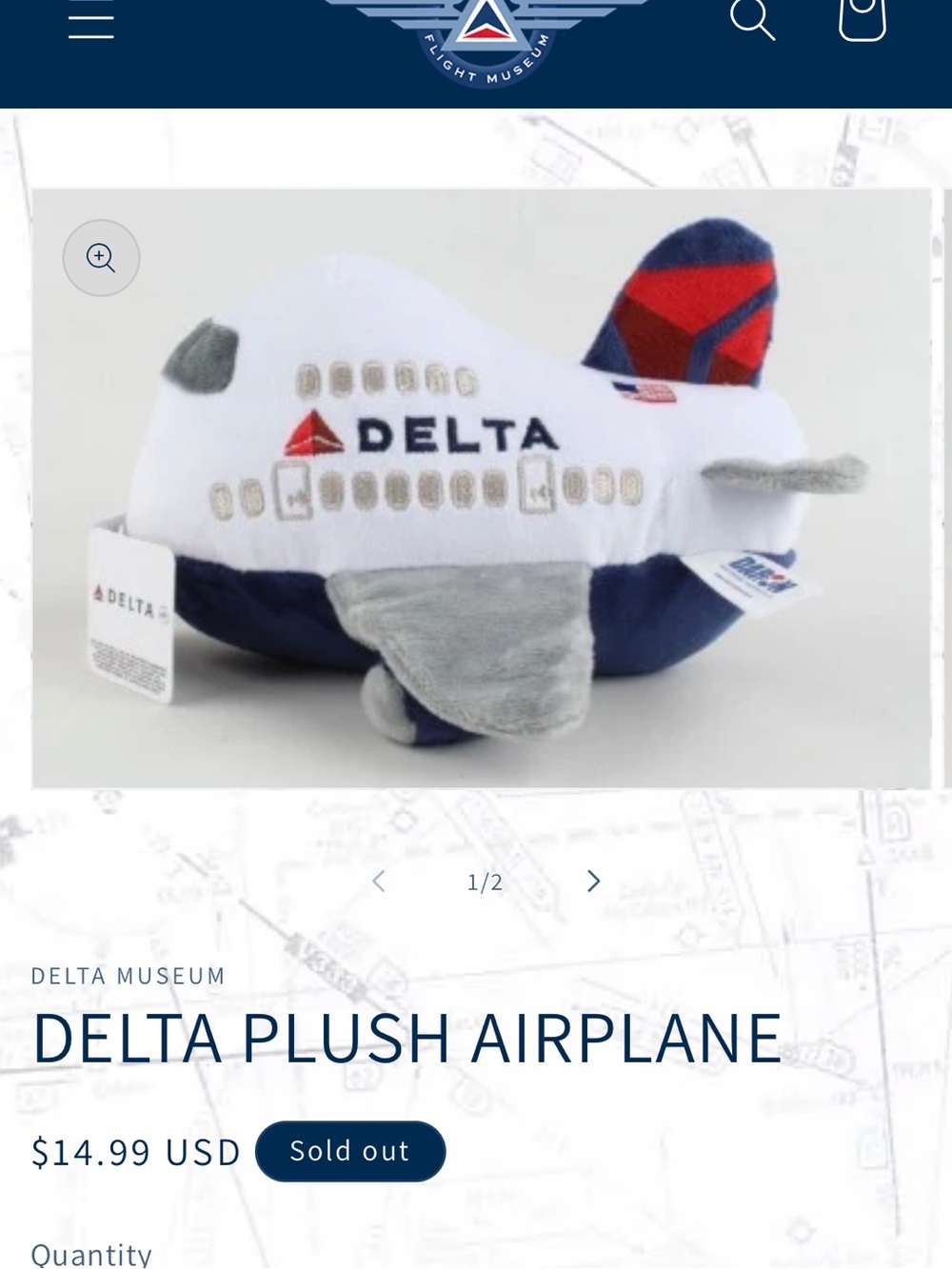 Delta Plush Airplane